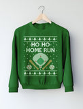 Thumbnail Ho Ho Home Run Baseball Fans Ugly Christmas Youth Kids Sweatshirt Gray 4