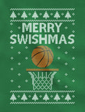 Thumbnail Merry Swishmas Basketball Christmas Ugly Sweater Youth Kids Long Sleeve T-Shirt Green 6