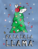 Fa La La Llama Ugly Christmas Sweater Funny Xmas Youth Kids Girls' Fitted T-Shirt 
