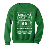 Meowy Christmas Ugly Sweater - Cute Xmas Party Women Sweatshirt 
