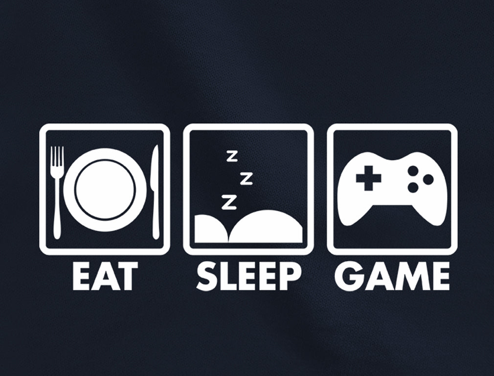 Eat Sleep Game - Cute Hoodie For Gamers - Black 2