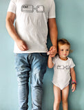Dad & Baby Girl / Boy Copy Paste Matching Set Men's T-Shirt & Baby Bodysuit 