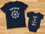 Thumbnail Captain & First Mate Shirt & Bodysuit for Dads & Babies Navy 3