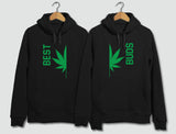 Best Buds Gift for Weed Lovers - Funny Cannabis Leaf Matching Hoodies Set 