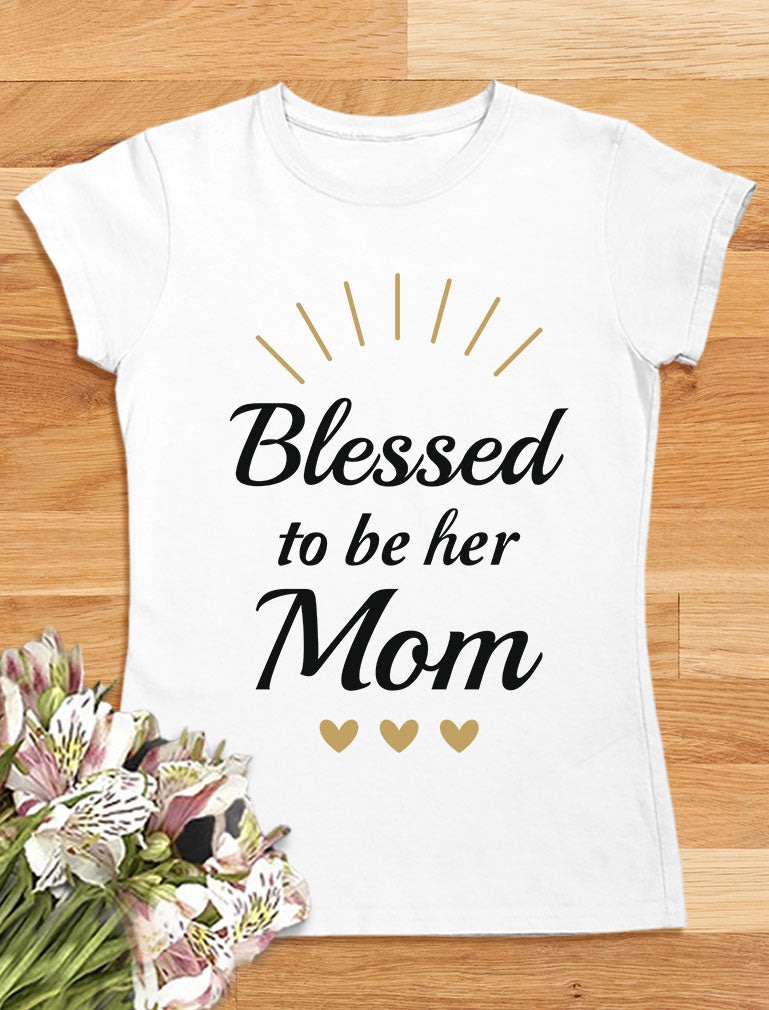 Blessed Mommy and Me Mother & Daughter Matching T-shirts Mother's Day Gift Set - White 6