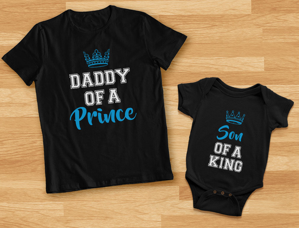 Daddy of a Prince & Son of a King Matching Shirts - Black 5