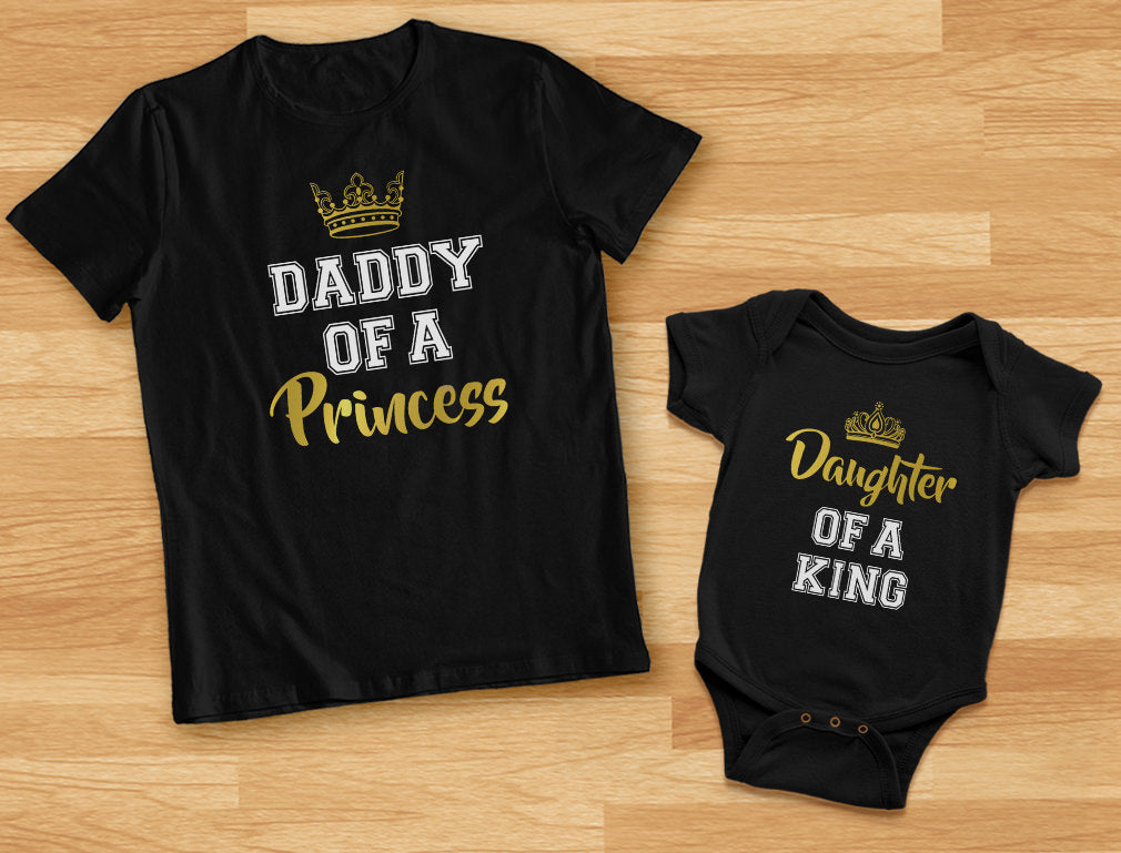 Father & Daughter Matching Set Gift For Dad & Baby Girl Bodysuit & Men's Shirt - Wow pink 6