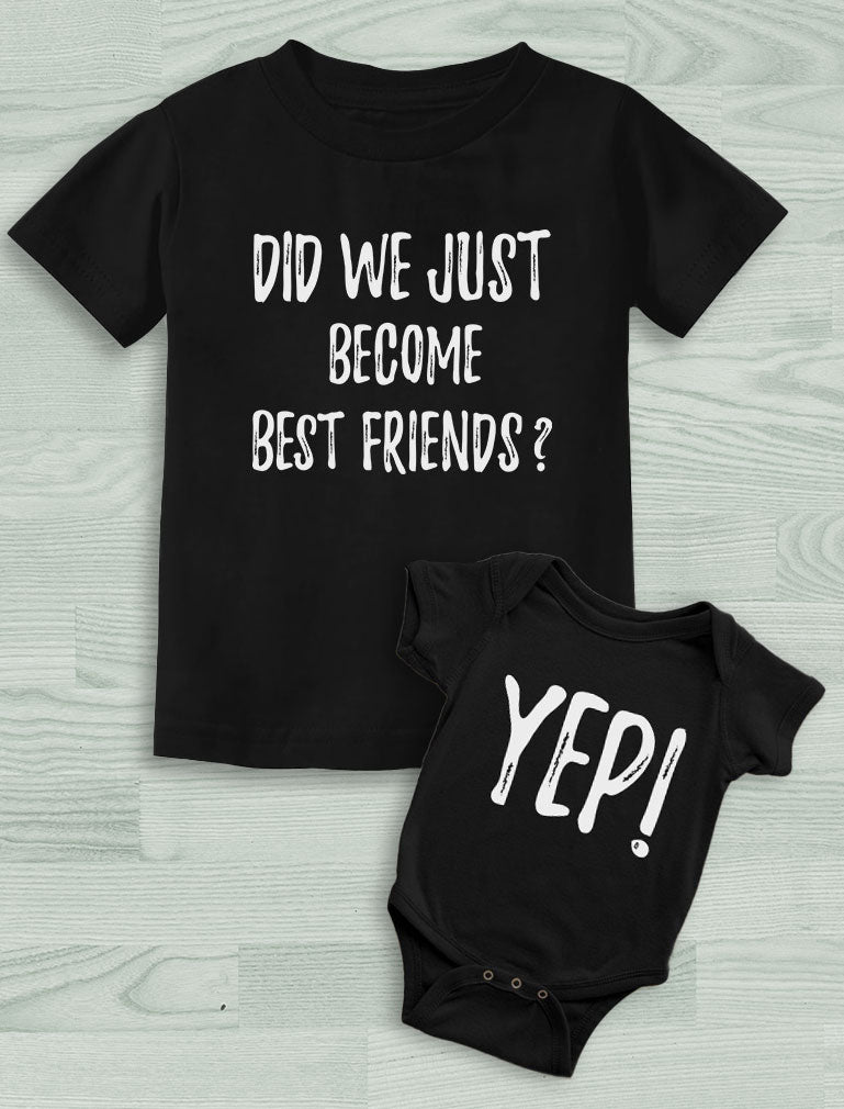 Big Brother/Sister Baby Brother/Sister Best Friends Outfit - Child Black / Baby Black 7