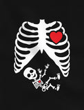 Halloween Skeleton Maternity Shirt Baby Boy X-Ray Matching Couples Set Beer Tee 