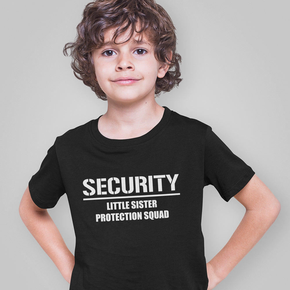 Big Brother - Security For My Little Sister Youth Kids T-Shirt - California Blue 3