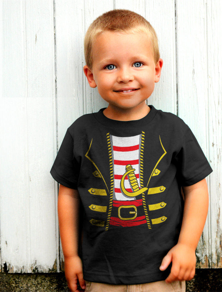 Pirate Buccaneer Costume Toddler Kids T-Shirt - Navy 4
