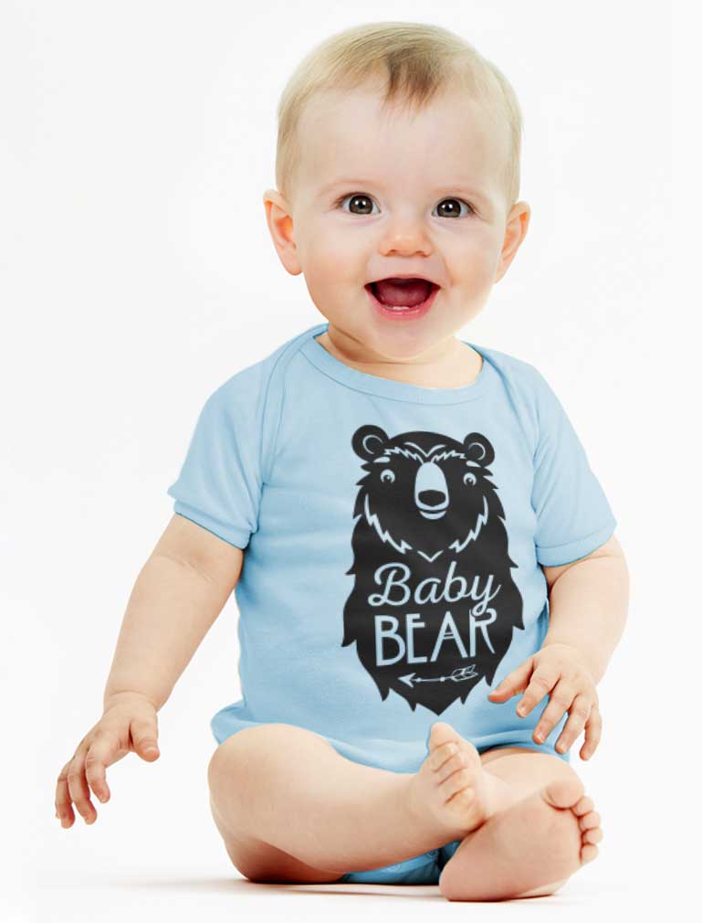 Big Brother Bear shirt Little Baby Boy Girl bodysuit Matching Sibling Outfit Set - Toddler Gray / Baby Gray 6